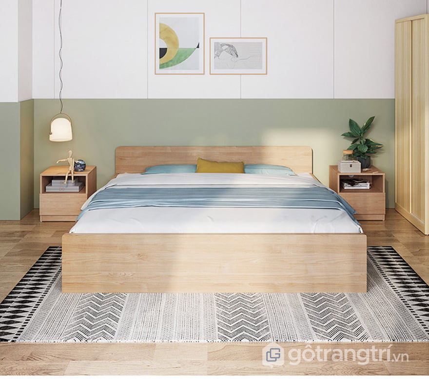 Không gian phòng ngủ của bạn sẽ trở nên hiện đại và tối giản hơn với chiếc giường ngủ gỗ công nghiệp. Với thiết kế đơn giản, hài hòa với các ngăn kéo và bộ khung vuông vắn, chiếc giường ngủ này không chỉ tạo ra một không gian phòng ngủ không gian mở mà còn cung cấp khoảng không lưu trữ. Đặt sắc thái tối giản cho phòng ngủ của bạn với giường ngủ gỗ công nghiệp đẹp mắt này.