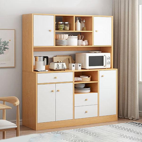 Tủ bếp bằng gỗ MDF chắc chắn kiểu dáng hiện đại