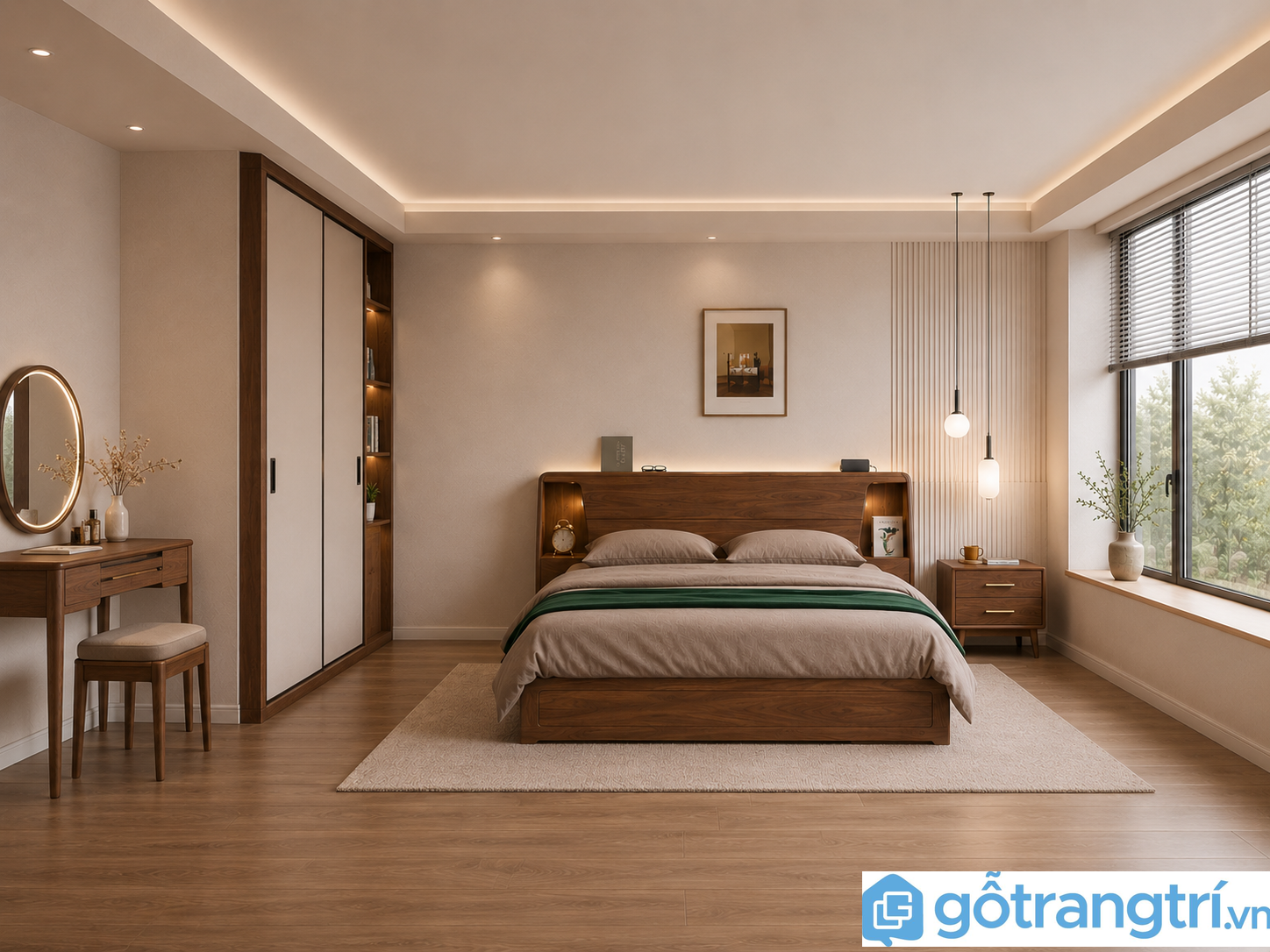 Giường ngủ đẹp hiện đại sang trọng GHS-9180