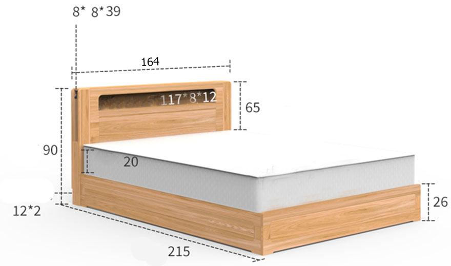 Giường ngủ hiện đại thiết kế đa năng GHS-9179