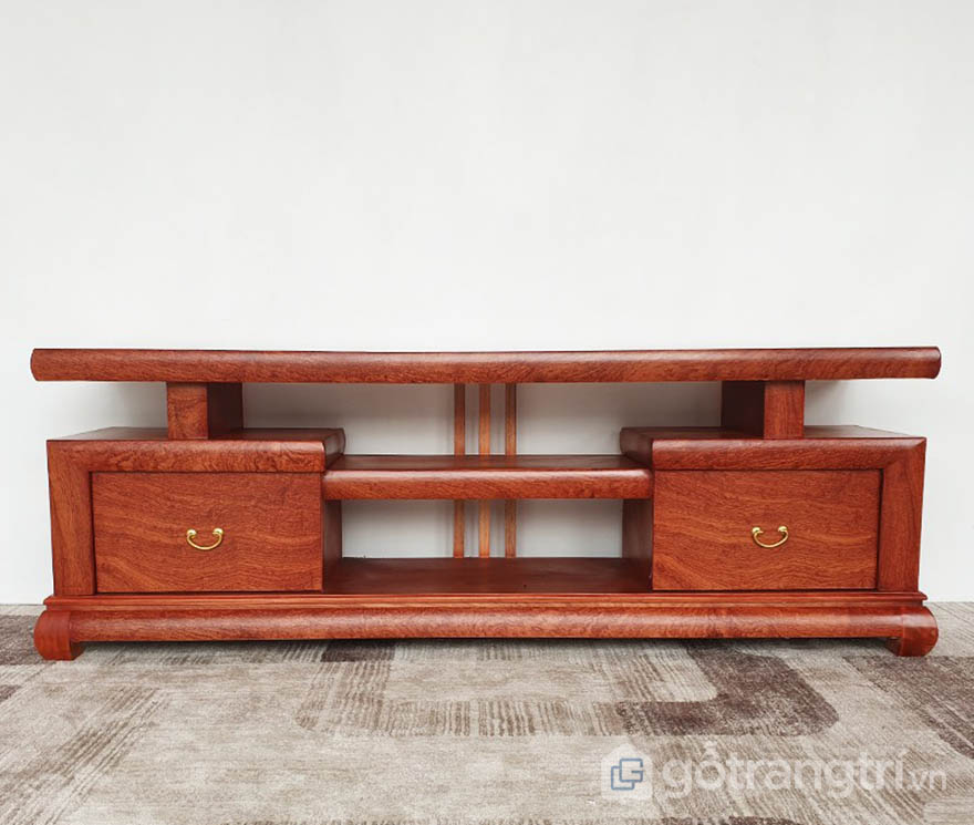 Kệ tivi gỗ hương vân có thực sự tốt? Một số mẫu kệ đẹp | Gỗ Trang Trí kệ tivi gỗ hương vân