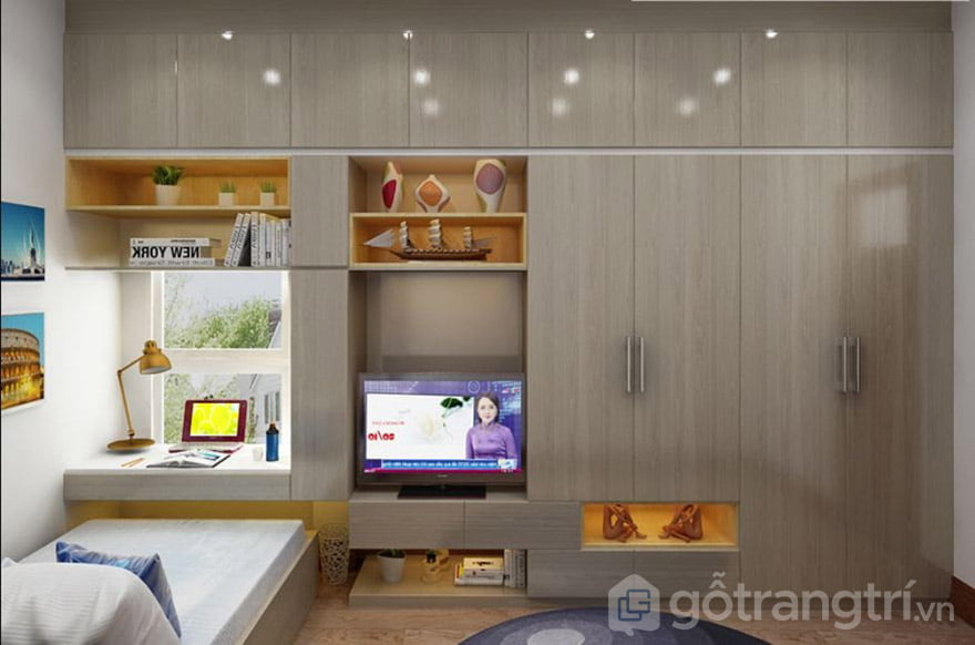 NHỮNG MẪU TỦ ÂM TƯỜNG KẾT HỢP KỆ TIVI DẪN ĐẦU XU HƯỚNG — GỖ TRANG TRÍ TỦ ÂM TƯỜNG KẾT HỢP KỆ TIVI