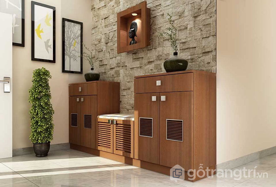 tủ giày nhựa giả gỗ