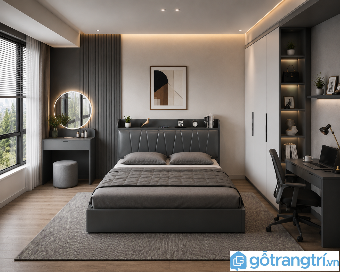 Giường ngủ đẹp hiện đại thiết kế đa năng GHS-9199