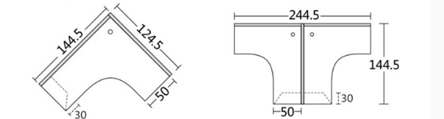 Bàn làm việc nhân viên hệ module cao cấp GHS-41439