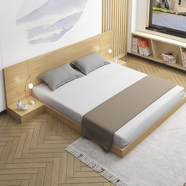 Set giường bệt tab đầu giường kiểu Nhật GHC-9208 | Gỗ Trang Trí