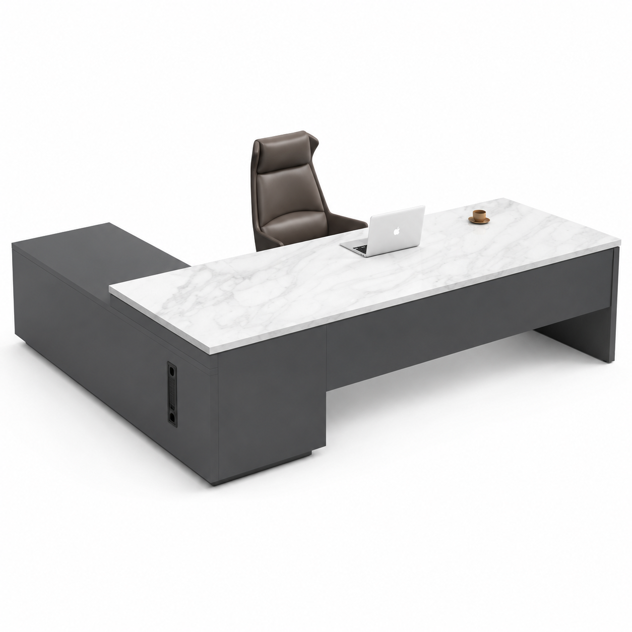 Bàn lãnh đạo chữ L bằng gỗ MDF chất lượng cao GHS-41504