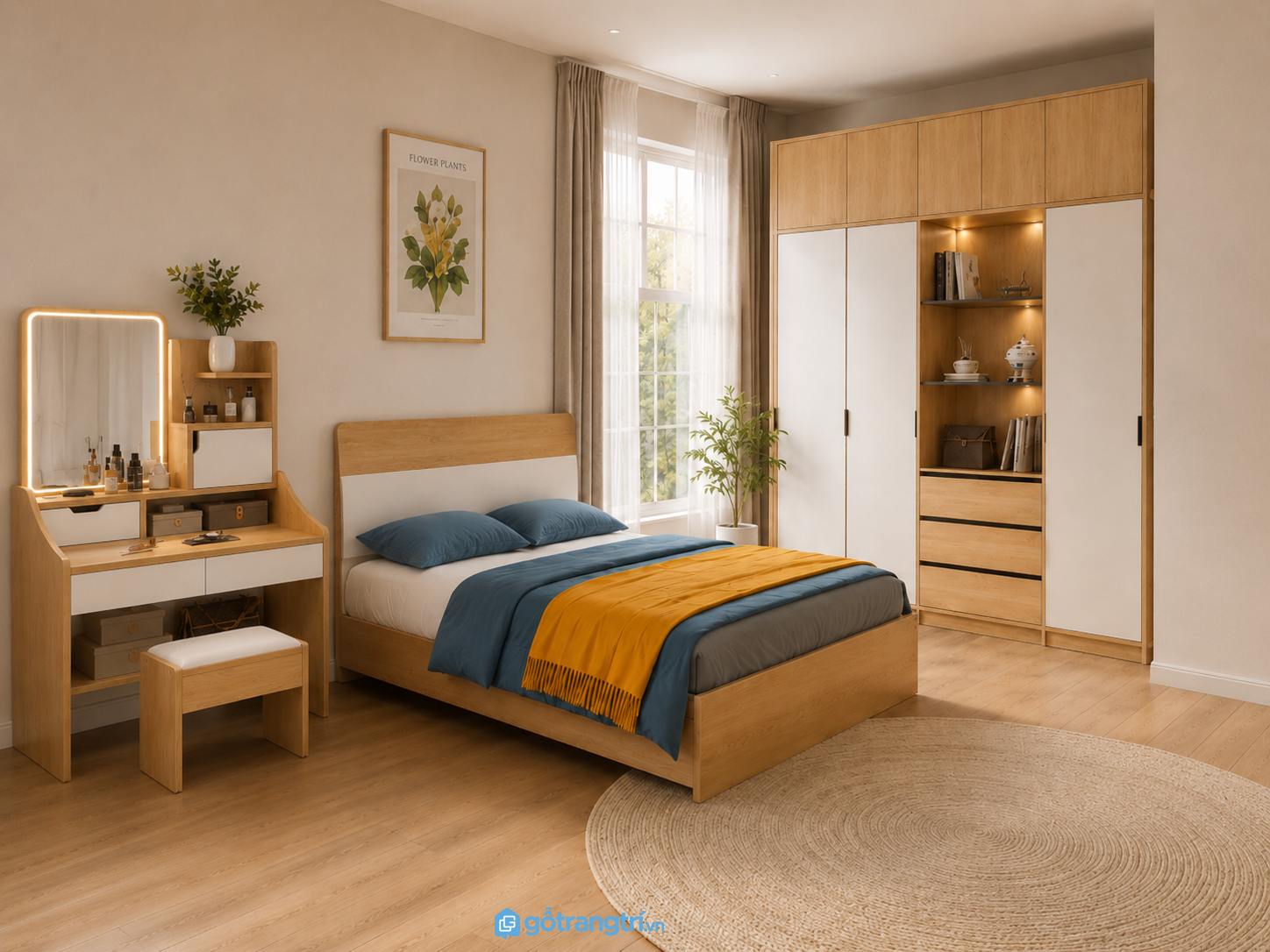 Bàn phấn trang điểm hiện đại GHS-41580