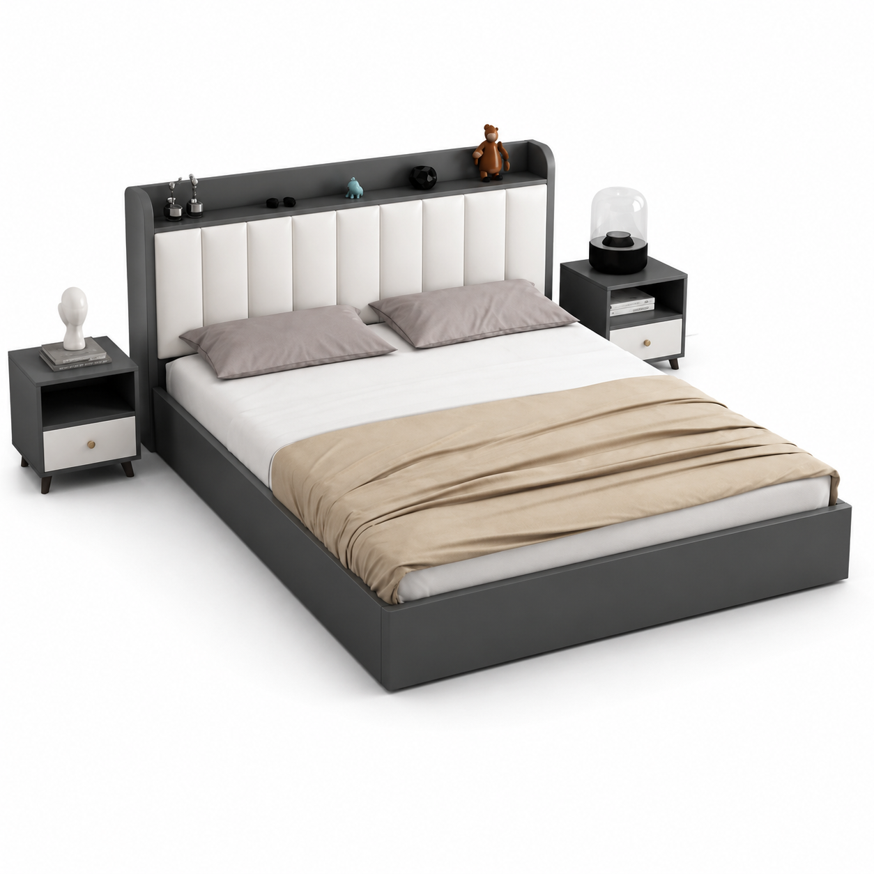 Giường ngủ hiện đại bằng gỗ công nghiệp cao cấp GHS-9217