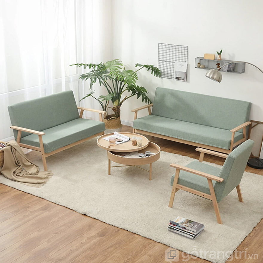 bàn ghế gỗ phòng khách nhỏ xinh