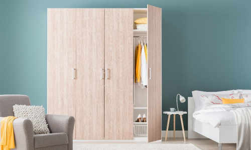 tủ quần áo 4 cánh kiểu Hàn Quốc