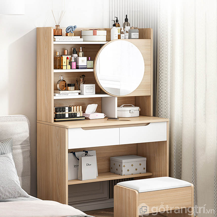 bàn trang điểm gỗ óc chó đẹp