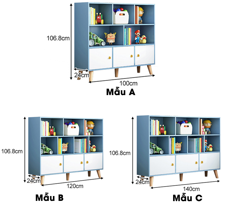 Kệ để sách bằng gỗ công nghiệp MDF lõi xanh GHS-2412