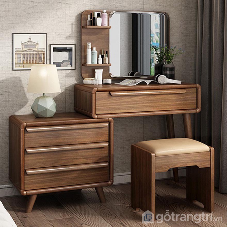 bàn phấn gỗ óc chó