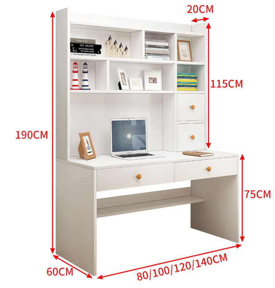 Bàn làm việc liền giá sách GHS-41423