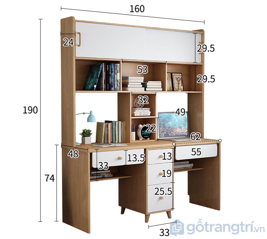 MẸO CHỌN MUA BÀN HỌC SINH ĐÔI CHO BÉ CHUẨN NHẤT — GỖ TRANG TRÍ KÍCH THƯỚC BÀN HỌC SINH