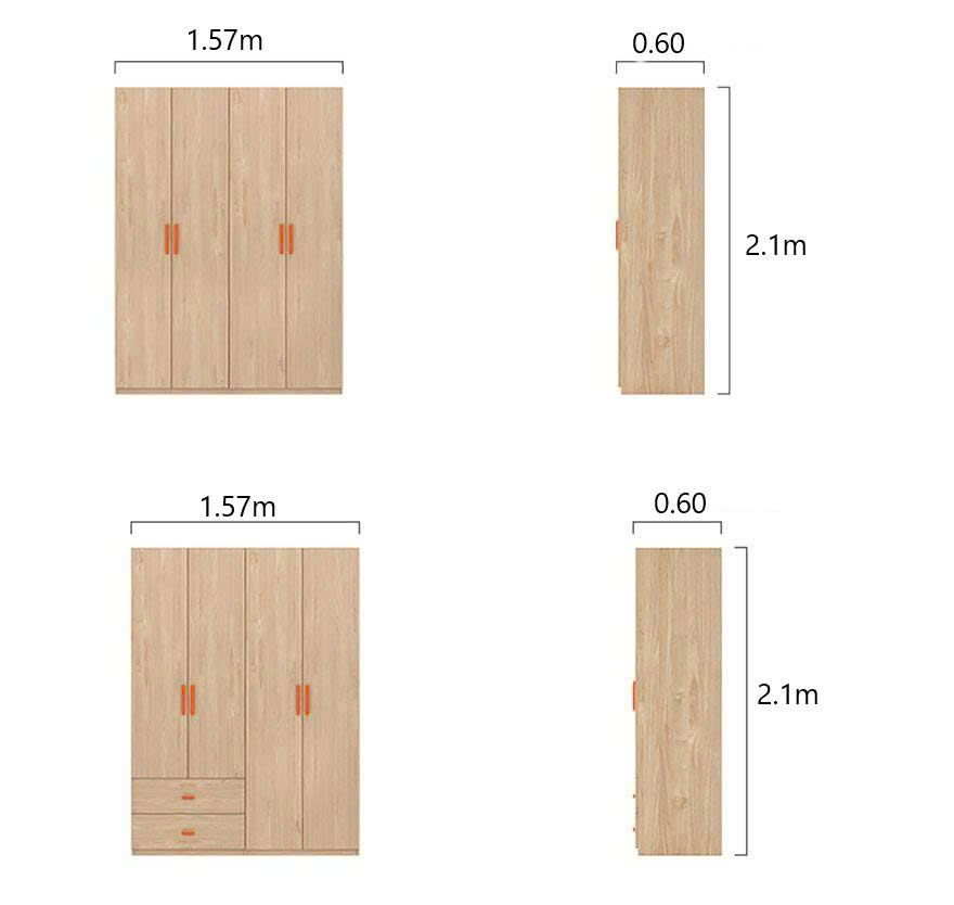 Tủ để quần áo gia đình thiết kế hiện đại GHS-51808