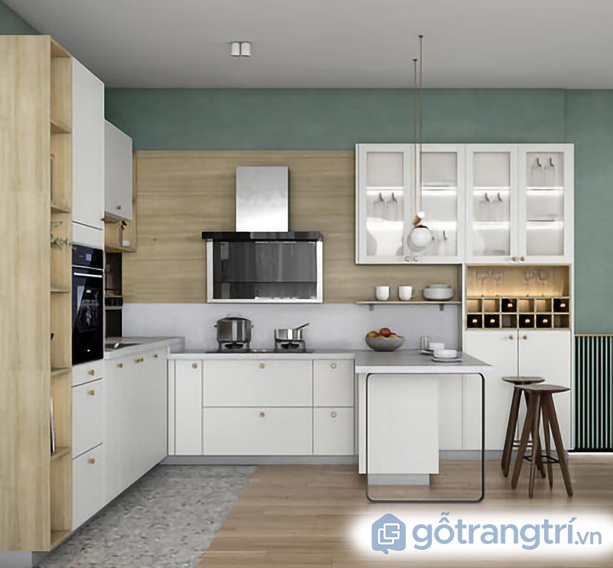 thiết kế tủ bếp chữ U