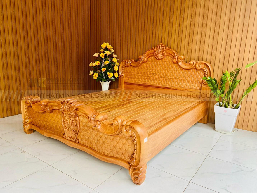 Thiết kế giường mang đậm phong cách tân cổ điển