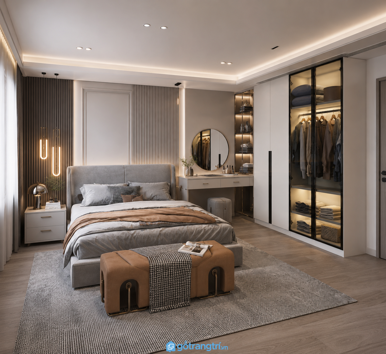 Tủ đựng quần áo nhỏ gọn, thời trang GHS-51910