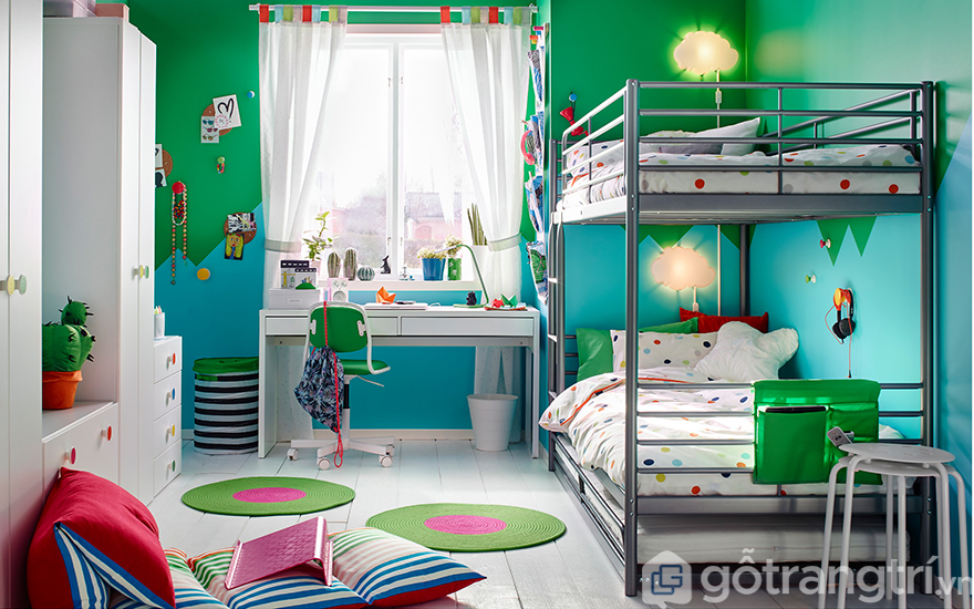 giường cho bé bằng sắt