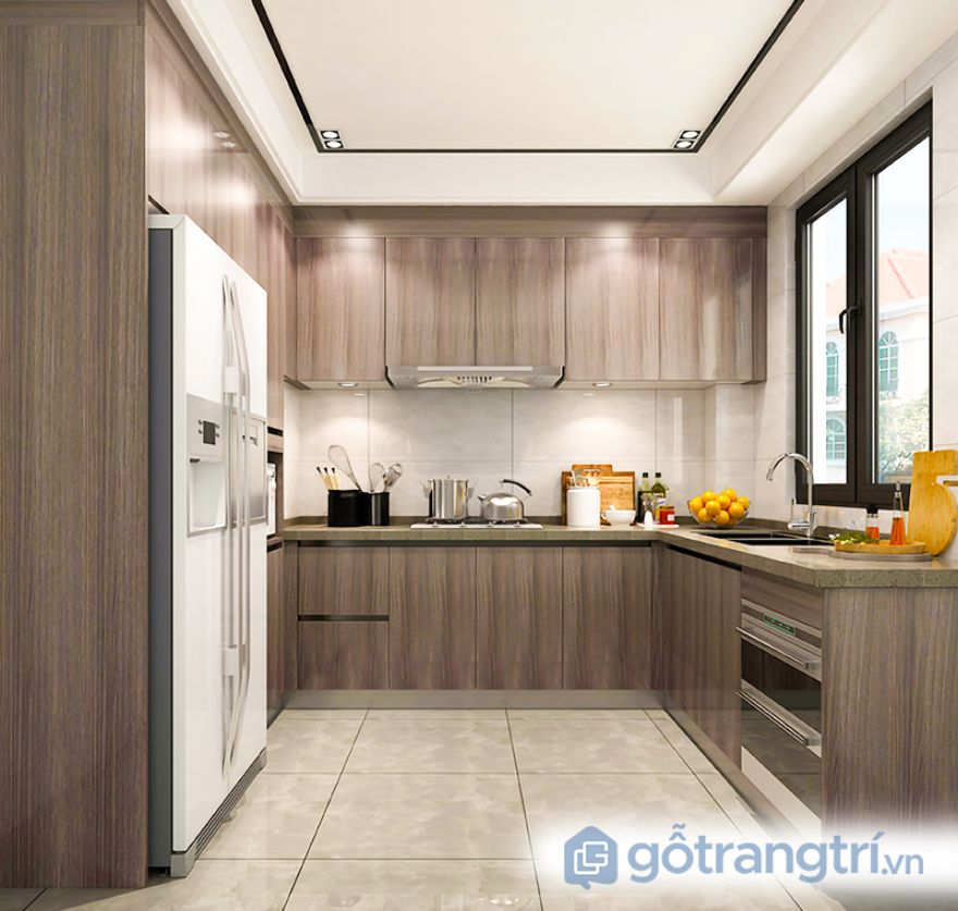 tủ bếp gỗ công nghiệp