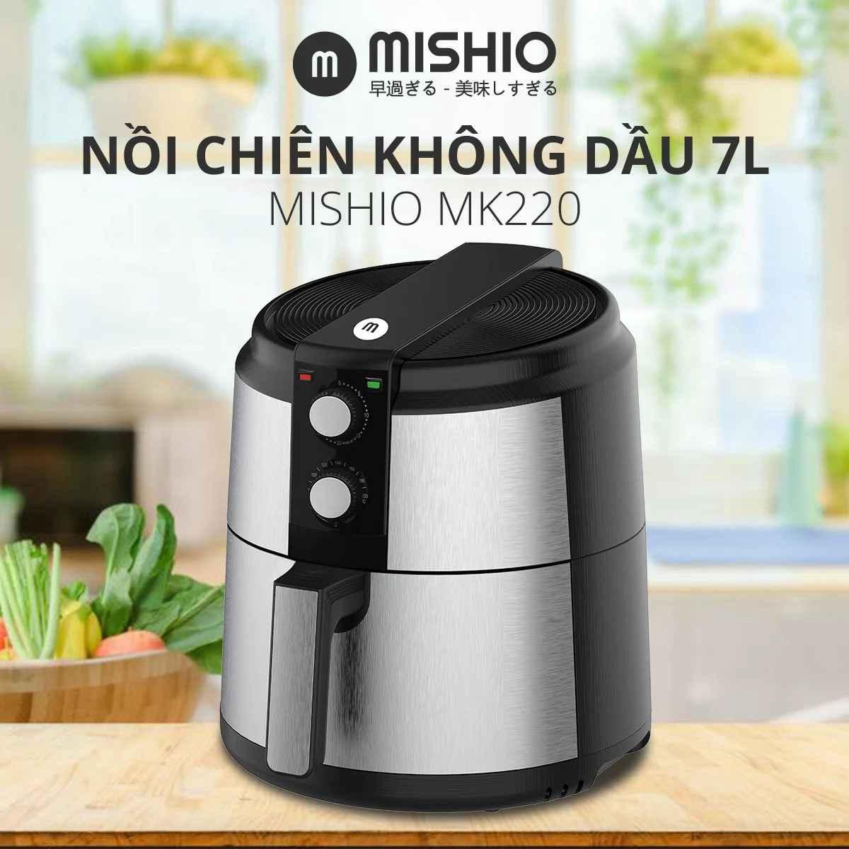 Nồi chiên điện 5L MISHIO MK220 &#8211; Chiên đều thực phẩm GHX-442