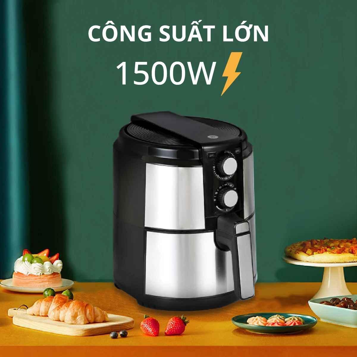 Nồi chiên điện 5L MISHIO MK220 &#8211; Chiên đều thực phẩm GHX-442