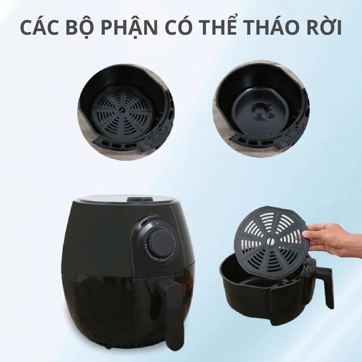 Nồi chiên không dầu 3.8L &#8211; An toàn với thực phẩm GHX-438