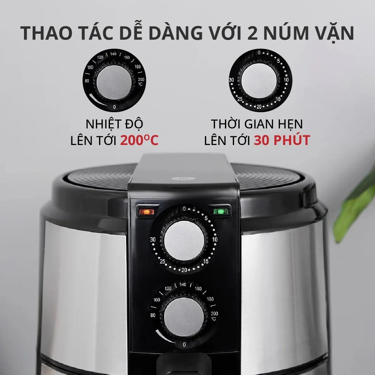 Nồi chiên điện 5L MISHIO MK220 &#8211; Chiên đều thực phẩm GHX-442