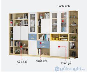 Tủ hồ sơ không cánh, tủ sách đa năng GHS-51943 (4)