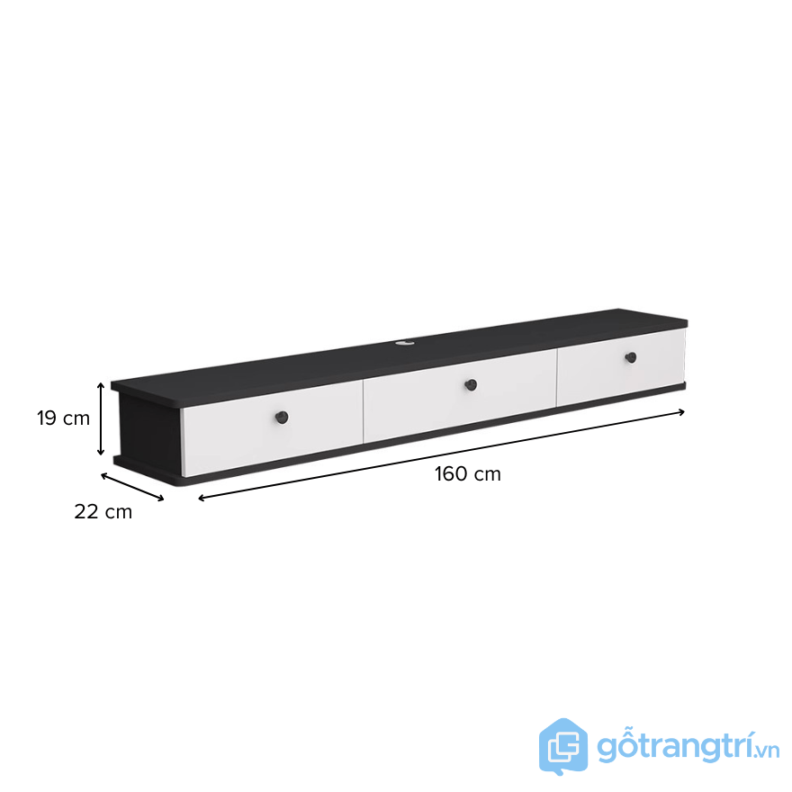 Kệ ti vi treo tường GHY-902 - kích thước