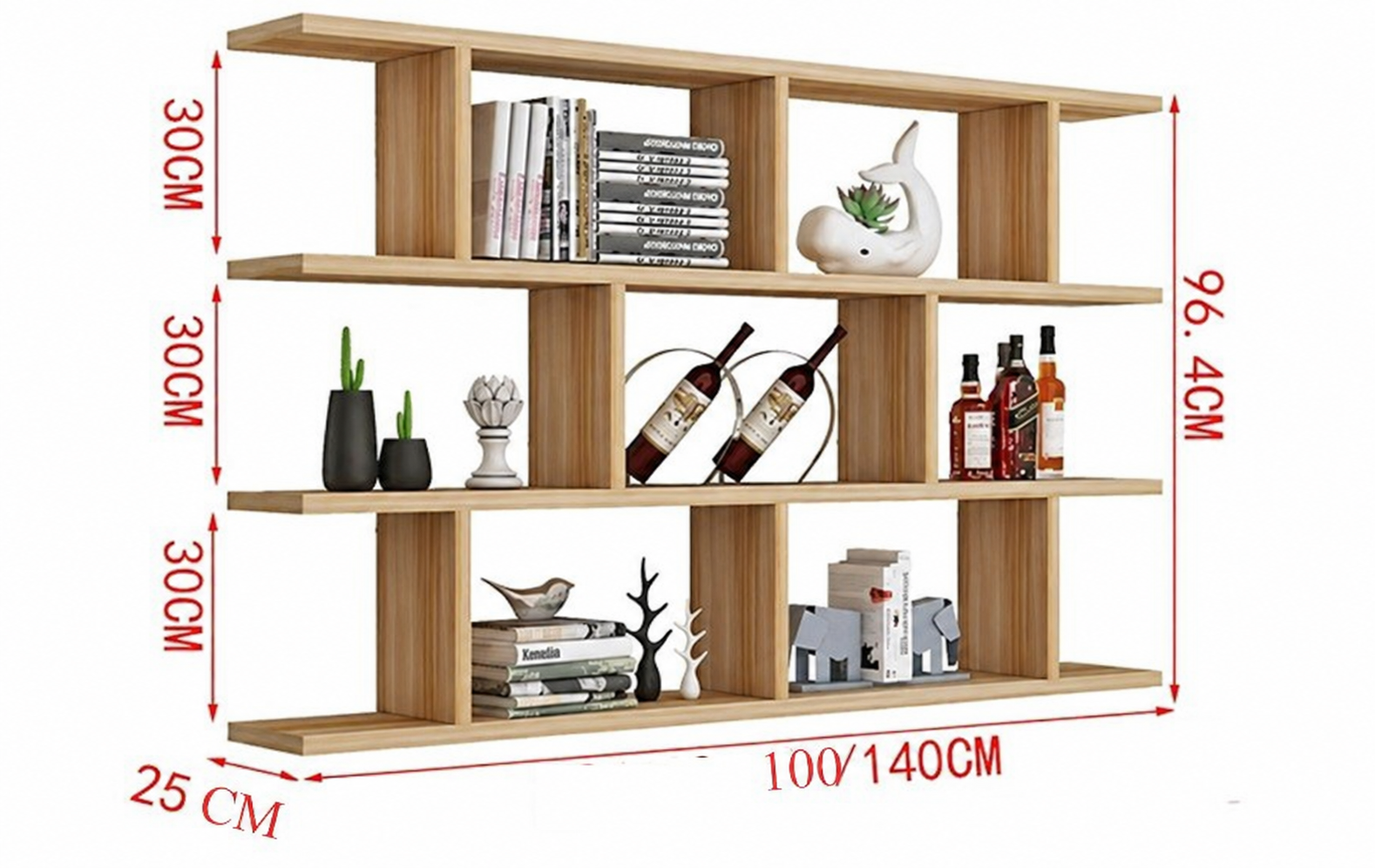 Giá sách treo tường đẹp đơn giản GHS-2609