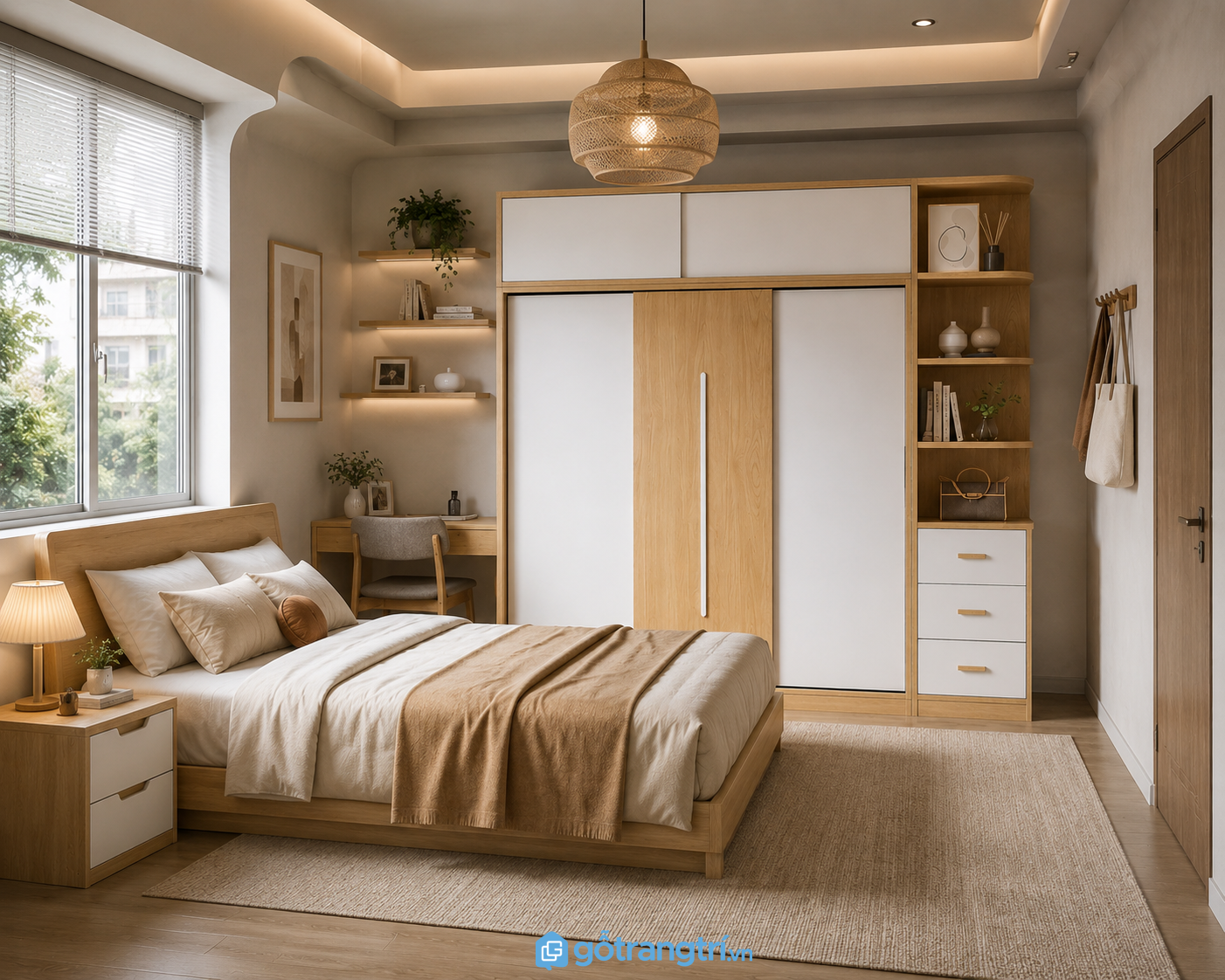 Tủ quần áo có kệ lưu trữ đa năng GHS-52021
