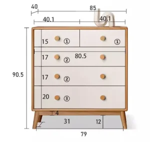 Tủ gỗ nhỏ để đồ đơn giản hiện đại GHS-51962