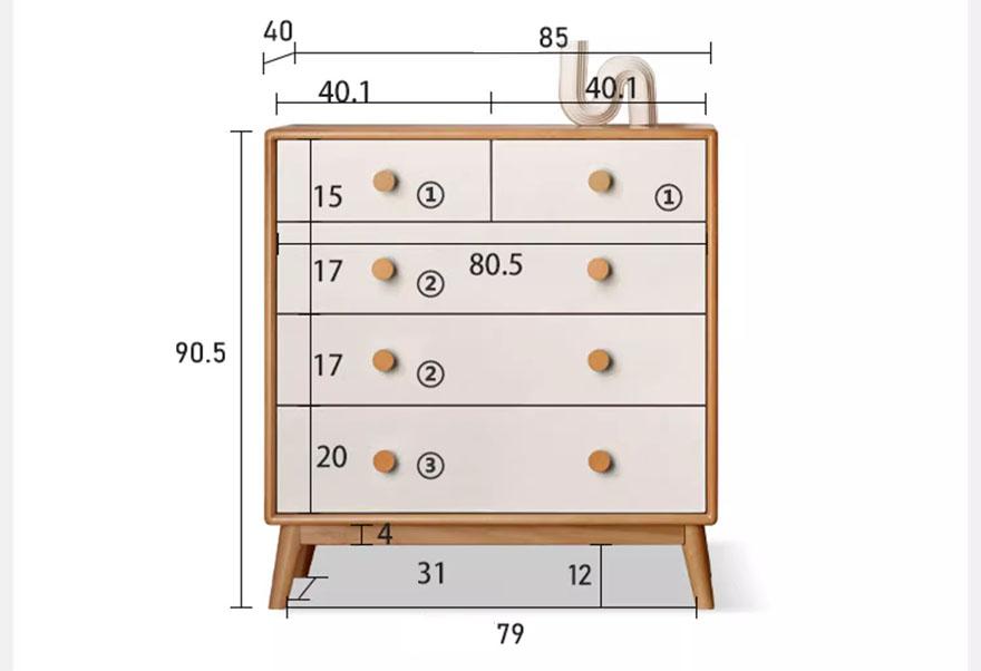 Tủ gỗ nhỏ để đồ đơn giản hiện đại GHS-51962