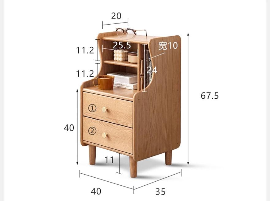 Tủ nhỏ trang trí đầu giường gỗ tự nhiên GHS-51987