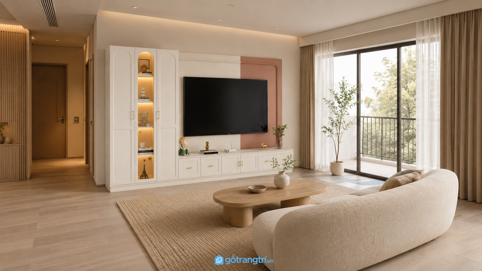 Tủ tv đẹp kiểu dáng ấn tượng GHS-52120