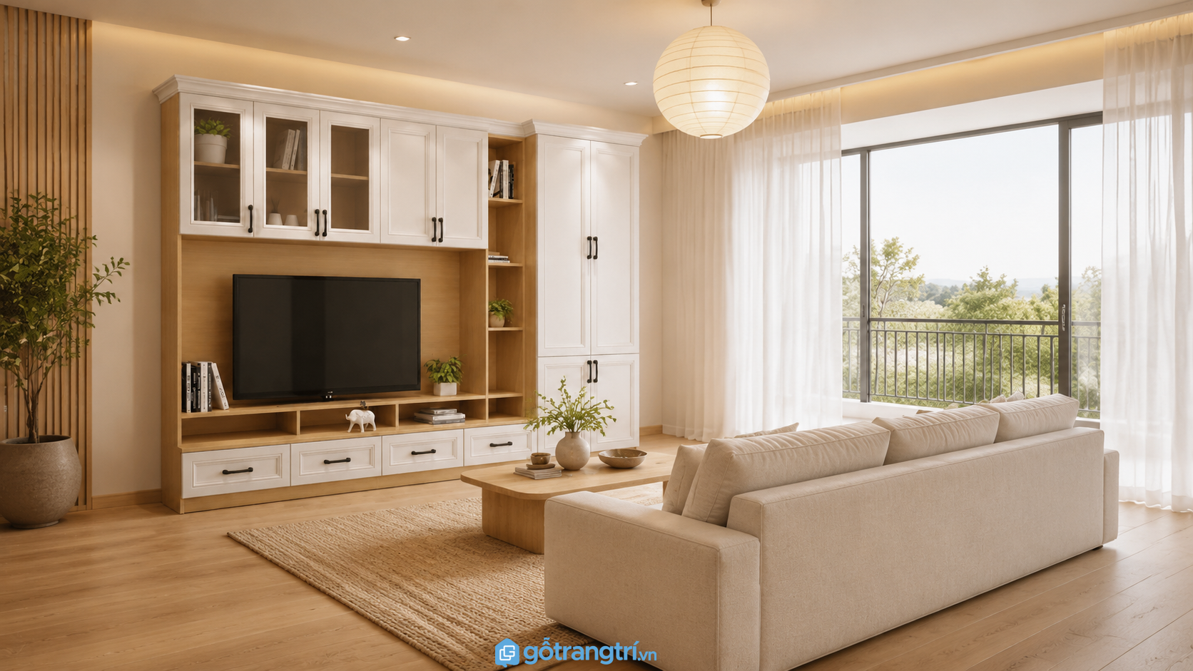 Mẫu tủ để tivi đẹp đa năng GHS-52094