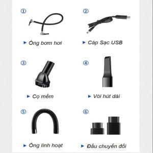 Máy hút bụi ô tô kiêm bơm lốp chuyên dụng GHX-6825 (6)