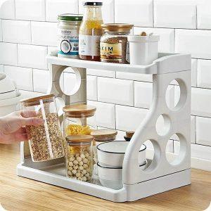 KỆ GIA VỊ BẰNG NHỰA 2 TẦNG GHX-572