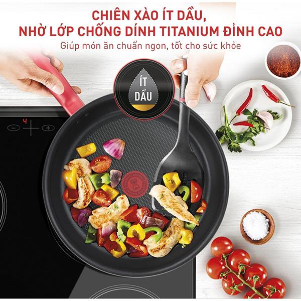 chảo chiên lòng sâu tefal so chef 28cm