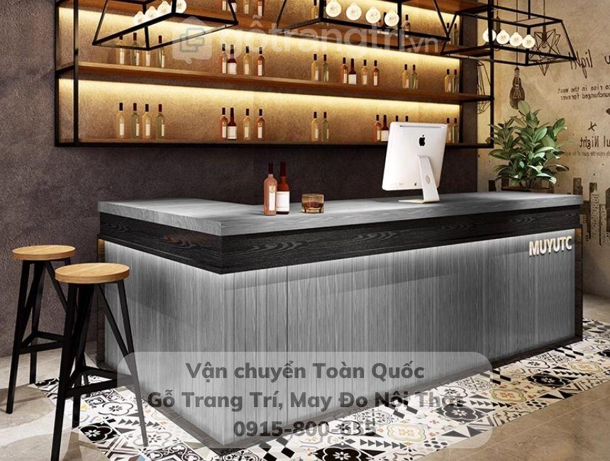 Mẫu quầy bar cafe đẹp gỗ MDF GHS-41960