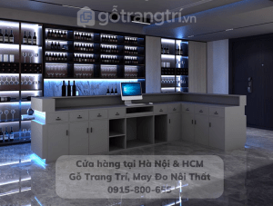 Bàn quầy bar gỗ đẹp hiện đại GHS-41957