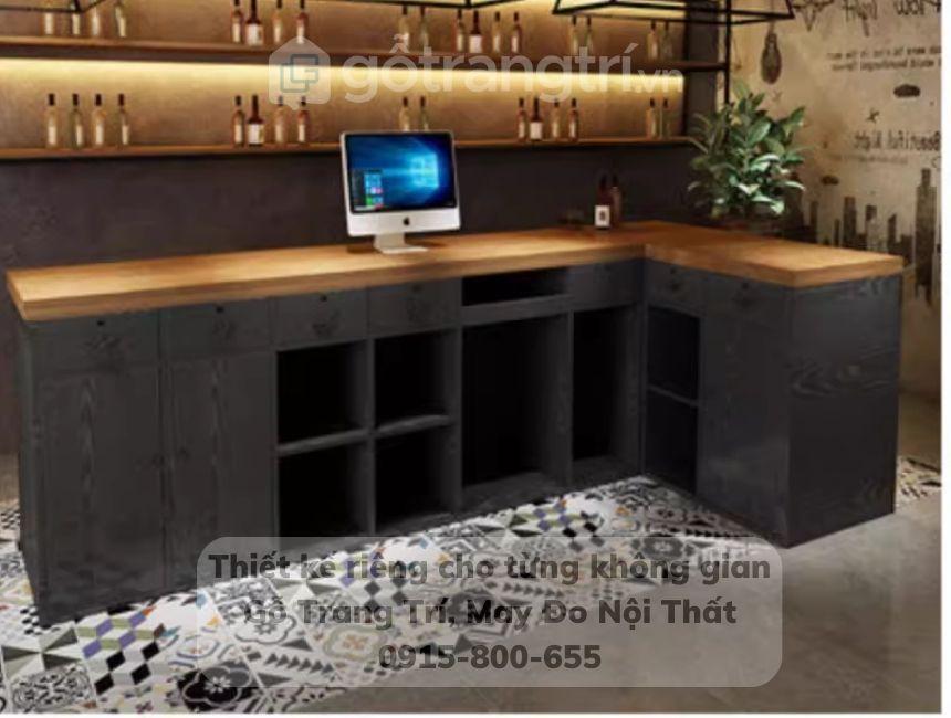 Mẫu quầy bar cafe đẹp gỗ MDF GHS-41960