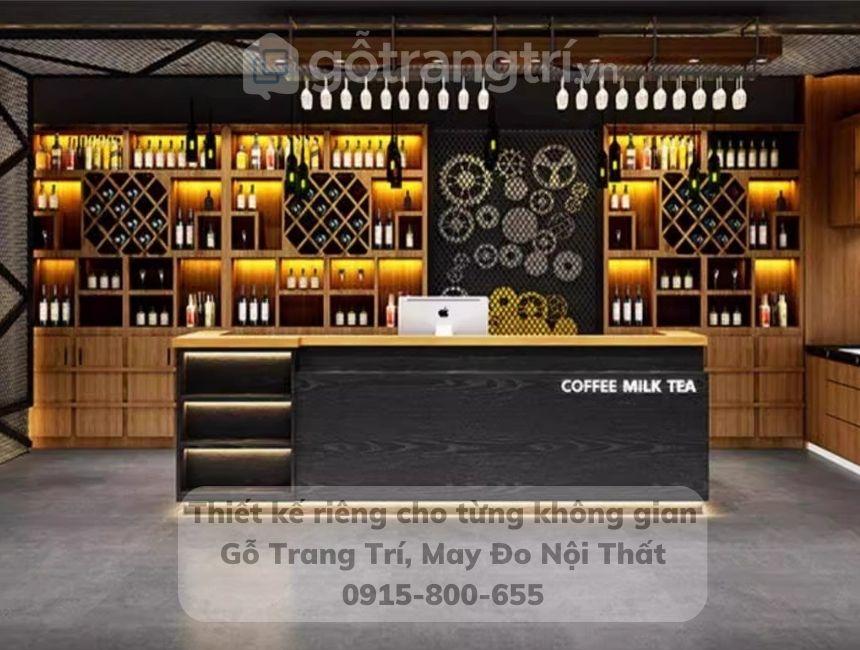 Mẫu quầy bar gỗ công nghiệp đơn giản GHS-41951