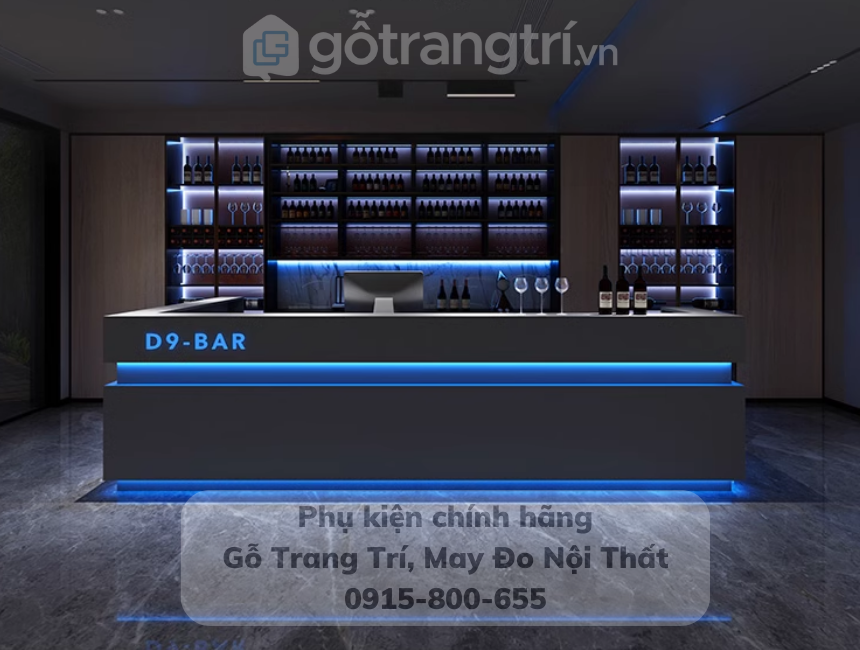 Bàn quầy bar gỗ đẹp hiện đại GHS-41957