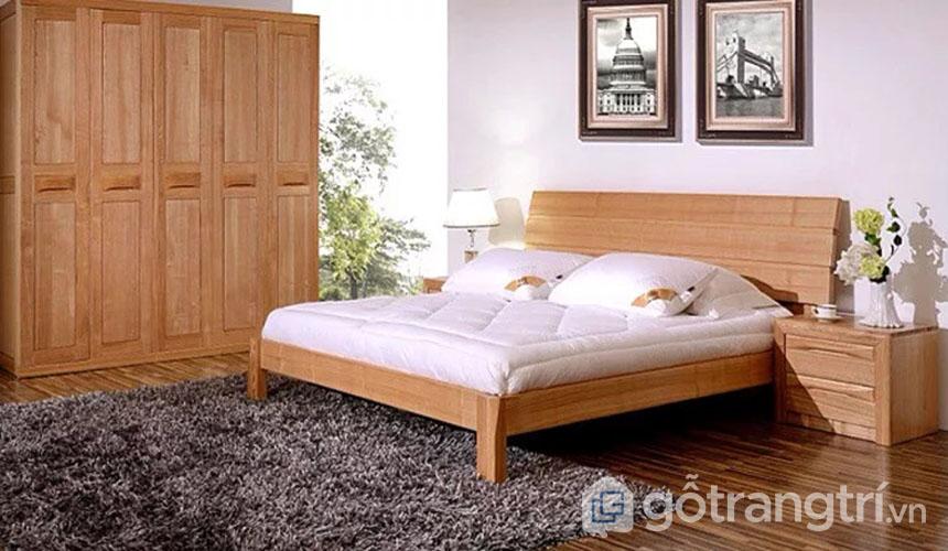 GIƯỜNG GỖ SỒI 1M6 GIÁ GIƯỜNG GỖ SỒI 1M6