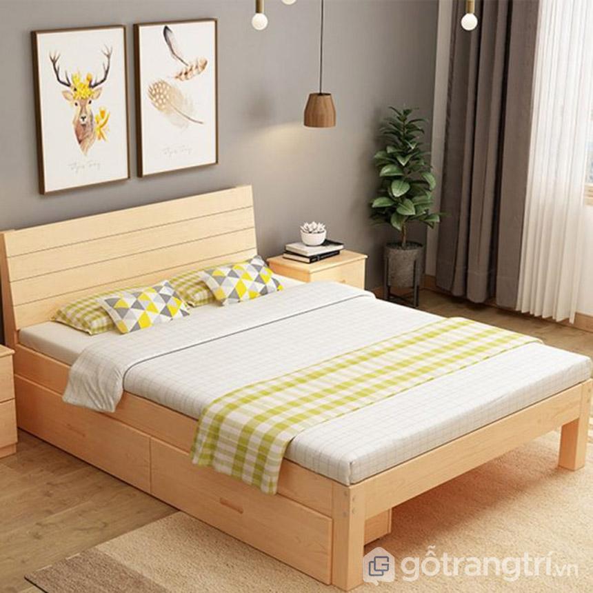 giường gỗ 2mx2m2 giá rẻ