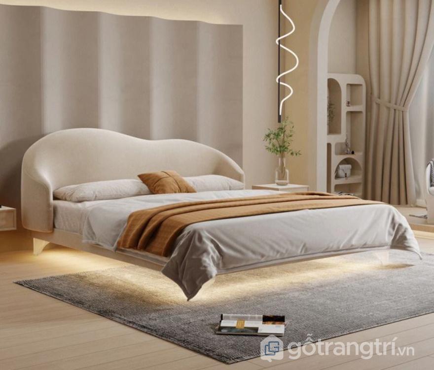 giường gỗ bọc nệm